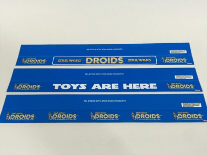 Vintage Star Wars Droids custom shelf talkers 24" long x 3 versions