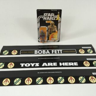 Vintage Star Wars Custom Boba Fett shelf talkers 24" long x 3 versions