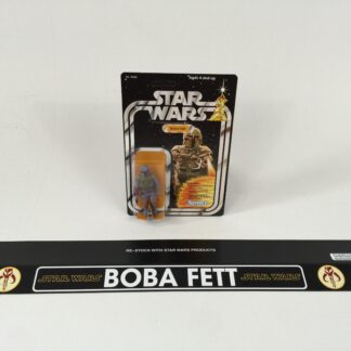 Vintage Star Wars custom large Boba Fett logo shelf talker 24" long
