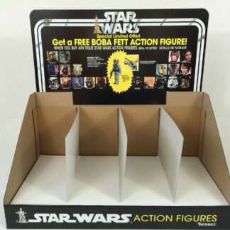 Replacemant Vintage Star Wars Boba Fett Figure Offer display bin and header