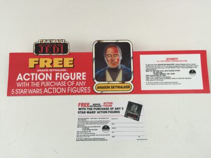 Replacement Vintage Star Wars Return Of The Jedi Free Anakin Skywalker Offer shelf talker 16" long