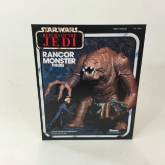 Vintage Star Wars Rotj Rancor Monster box front only backdrop display ideal for displaying loose collection