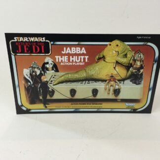 Vintage Star Wars Rotj Jabba Hutt box front only backdrop display ideal for displaying loose collection
