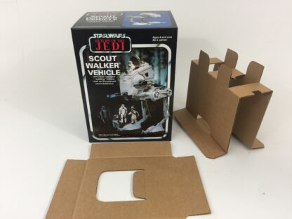 Replacement Vintage Star Wars Return Of The Jedi Bi-logo Scout Walker box and inserts