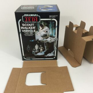 Replacement Vintage Star Wars Return Of The Jedi Bi-logo Scout Walker box and inserts