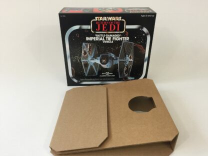 Replacement Vintage Star Wars Return Of The Jedi Kenner Battle Damaged Tie Fighter box and insert