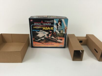 Replacement Vintage Star Wars Glasslite ASA-X X-wing box and inserts