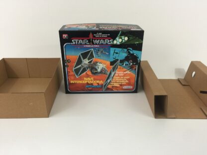 Replacement Vintage Star Wars Glasslite Nave Interceptadora Tie Fighter box and inserts