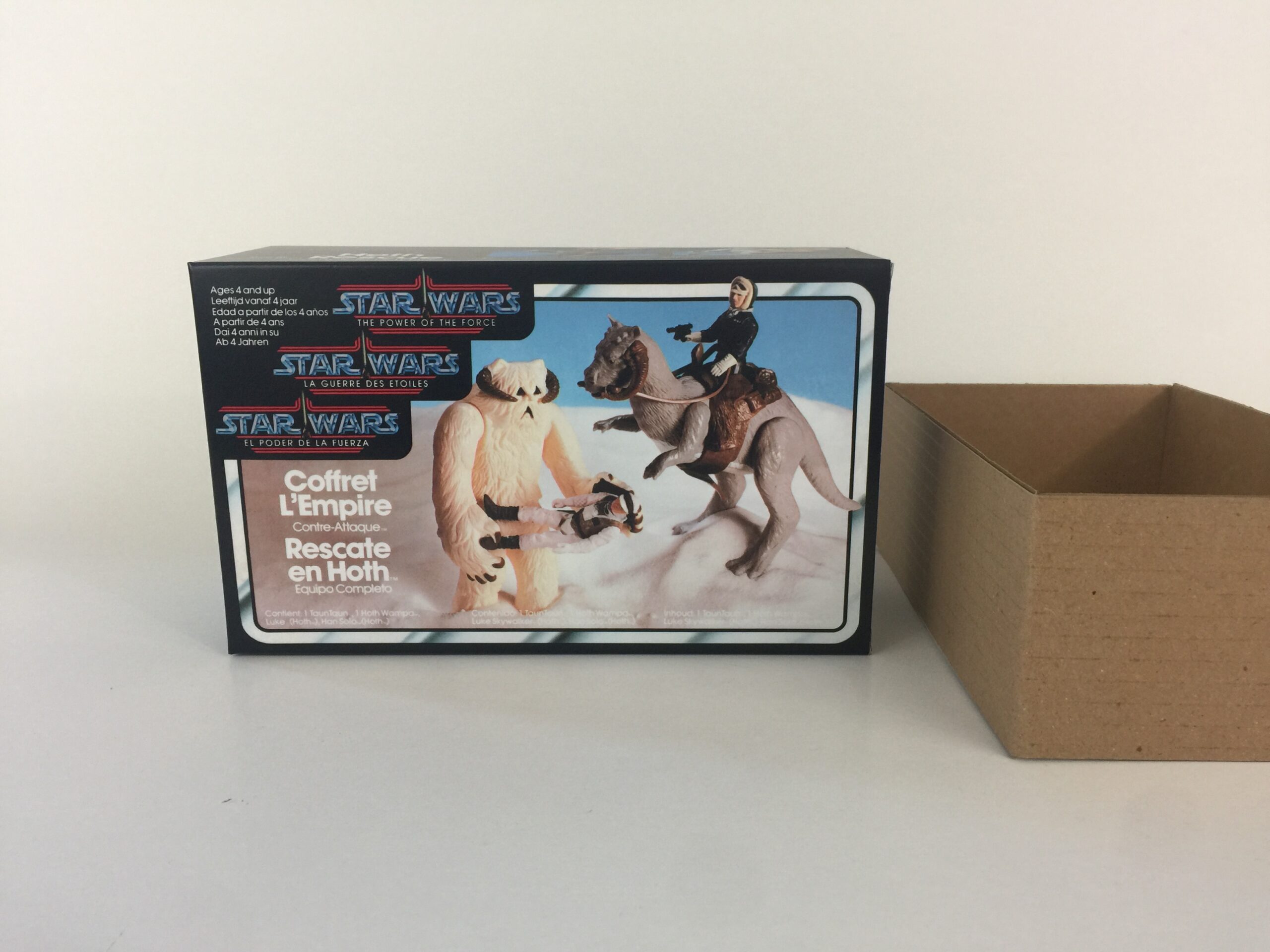 Replacement Vintage Star Wars The Power Of The Force Hoth Rescue Playpack  box and inserts - Replicator Boxes and Inserts