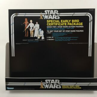 Replacement Vintage Star Wars Early Bird Certificate store shop display bin and header