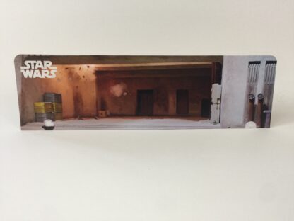 Custom Vintage Star Wars Mos Eisley Cantina Docking Bay display backdrop diorama scene for use with grey or stand alone