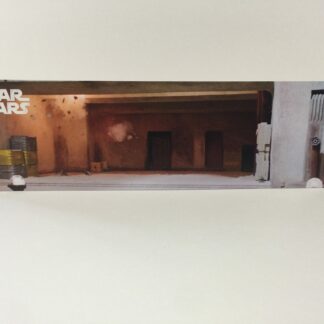 Custom Vintage Star Wars Mos Eisley Cantina Docking Bay display backdrop diorama scene for use with grey or stand alone