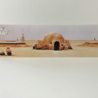 Custom Vintage Star Wars Lars Homstead display backdrop diorama scene B for use with grey or stand alone