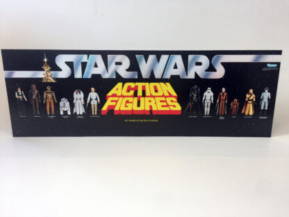 Reproduction Vintage Star Wars First 12 Figures shop store display 36" x 12" double sided