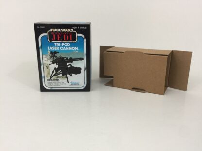 Reproduction Vintage Star Wars Revenge Of The Jedi Tri-pod Laser Cannon mini rig box and inserts