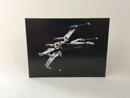 Vintage Star Wars X-Wing Space Scene custom backdrop to fit Ikea Detolf display cabinet