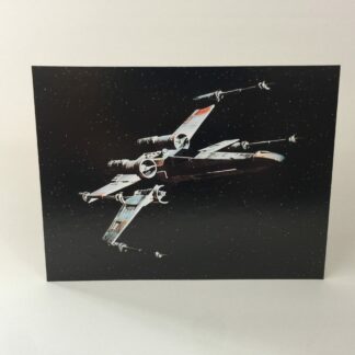 Vintage Star Wars X-Wing Space Scene custom backdrop to fit Ikea Detolf display cabinet