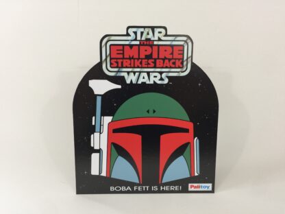 Custom Vintage Star Wars The Empire Strikes Palitoy Boba Fett bounty Hunter Log double sided shop / store display bell hanger 15.75" X 18.5"