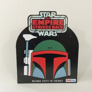 Custom Vintage Star Wars The Empire Strikes Palitoy Boba Fett bounty Hunter Log double sided shop / store display bell hanger 15.75" X 18.5"