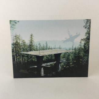 Vintage Star Wars Endor Forest Landing Pad custom backdrop to fit Ikea Detolf display cabinet