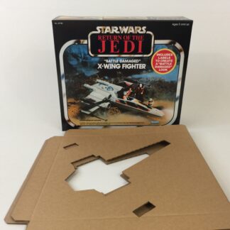 Replacement Vintage Star Wars The Return OF The Jedi Kenner Battle Damaged X-Wing box and inserts