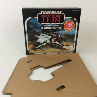 Replacement Vintage Star Wars The Return OF The Jedi Kenner Battle Damaged X-Wing box and inserts