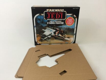 Replacement Vintage Star Wars The Return OF The Jedi Kenner Battle Damaged X-Wing box and inserts