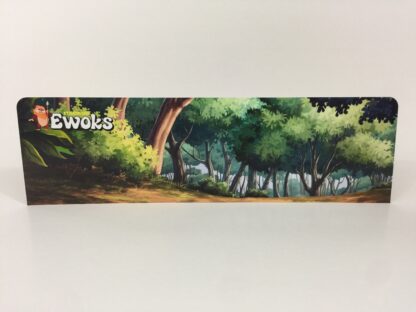 Vintage Star Wars Ewoks Animated Cartoon Series custom display backdrop to fit original grey mail away base or stand alone