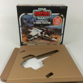 Replacement Vintage Star Wars the Empire Strikes Back Palitoy Battle Damaged X-Wing box and inserts
