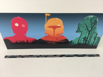 Vintage Star Wars Custom Early display backdrop and custom sticker for original grey display stand