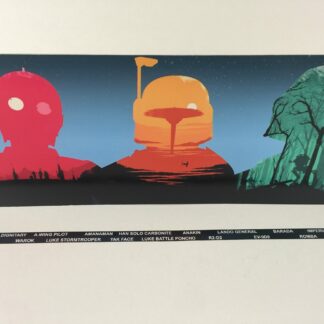 Vintage Star Wars Custom Early display backdrop and custom sticker for original grey display stand
