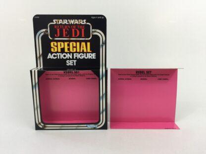 Reproduction Vintage Star Wars The Return Of The Jedi Prototype 3-Pack Rebel Set box and inserts