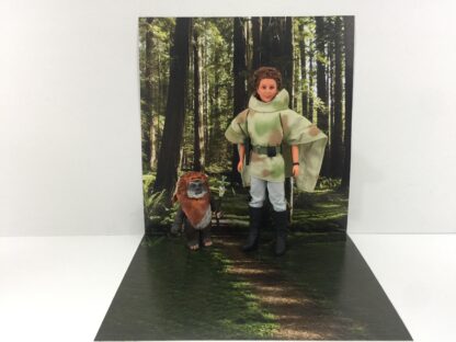 Vintage Star Wars The Return Of The Jedi Endor Forest custom backdrop display diorama for ikea detolf display cabinet