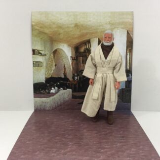 Vintage Star Wars Ben Kenobi Dwelling custom backdrop display diorama for ikea detolf display cabinet