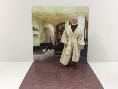 Vintage Star Wars Ben Kenobi Dwelling custom backdrop display diorama for ikea detolf display cabinet