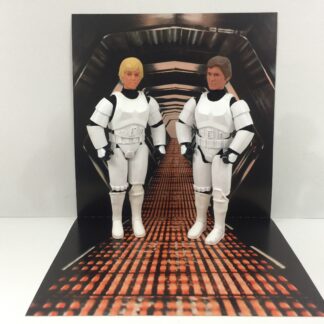 Vintage Star Wars Death Star Corridor custom backdrop display diorama for ikea detolf display cabinet A