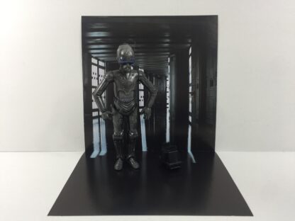 Vintage Star Wars Death Star Corridor custom backdrop display diorama for ikea detolf display cabinet C