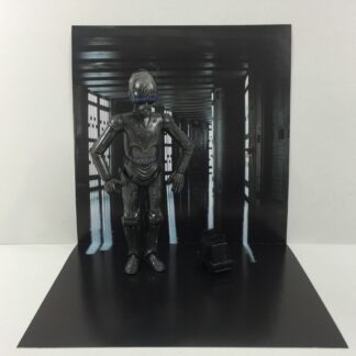 Vintage Star Wars Death Star Corridor custom backdrop display diorama for ikea detolf display cabinet C