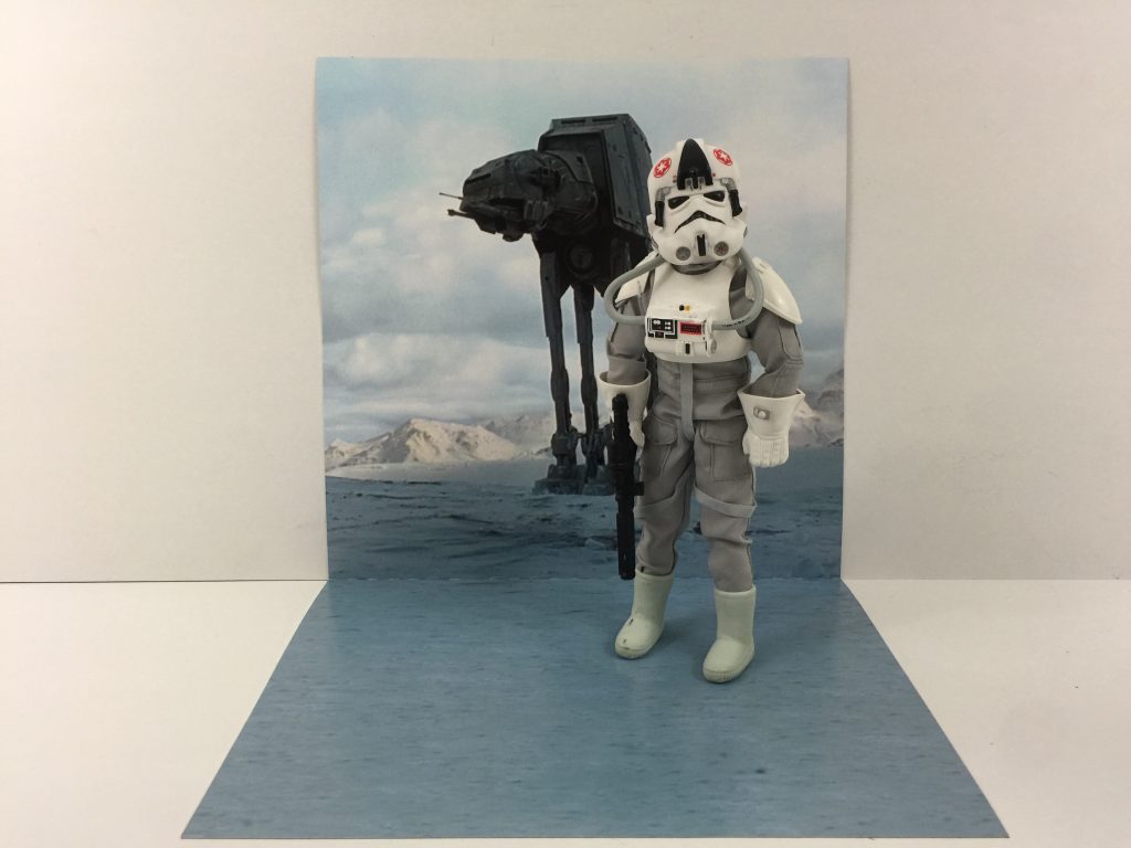 Vintage Star Wars The Empire Strikes Back Hoth AT-AT custom backdrop display diorama for ikea ...