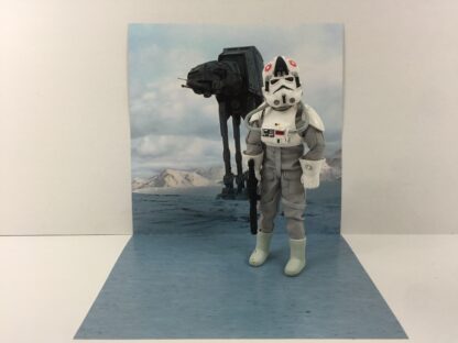 Vintage Star Wars The Empire Strikes Back Hoth AT-AT custom backdrop display diorama for ikea detolf display cabinet