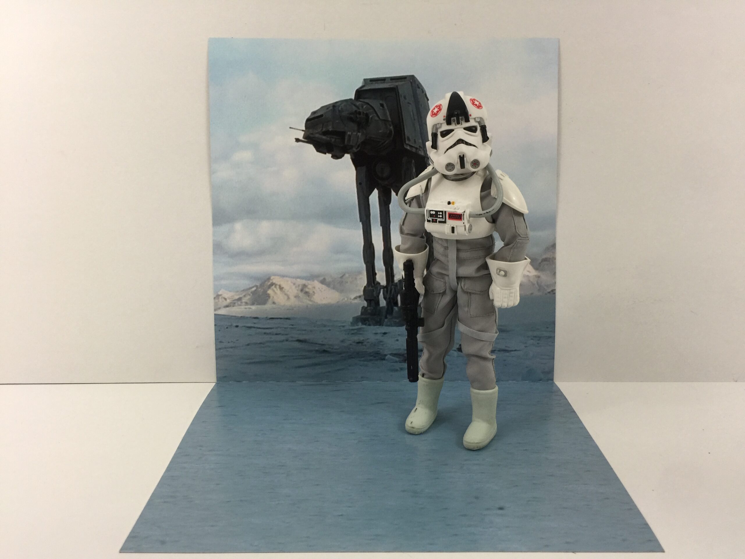 Vintage Star Wars The Empire Strikes Back Hoth AT-AT custom backdrop  display diorama for ikea detolf display cabinet - Replicator Boxes and  Inserts
