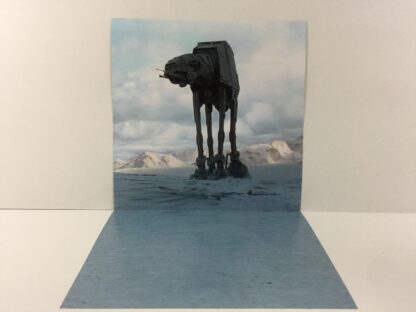Vintage Star Wars The Empire Strikes Back Hoth AT-AT custom backdrop display diorama for ikea detolf display cabinet