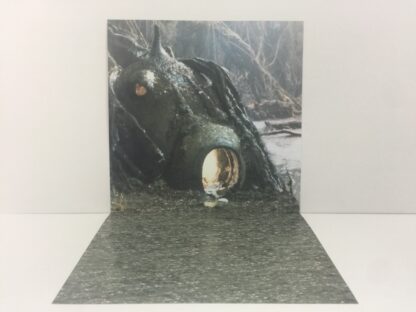 Vintage Star Wars The Empire Strikes Back Dagobah Yoda Hut custom backdrop display diorama for ikea detolf display cabinet