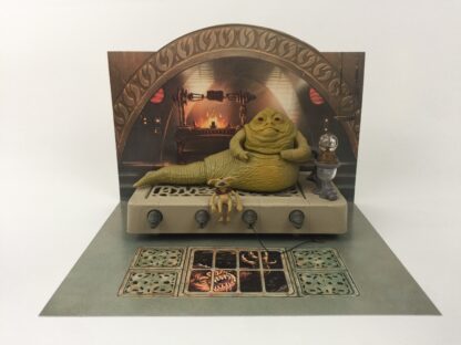 Vintage Star Wars Jabba The Hutt custom backdrop display diorama for ikea detolf display cabinet for 3 3/4" figures