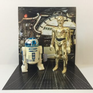Vintage Star Wars Millennium Falcon interior custom backdrop display diorama for ikea detolf display cabinet