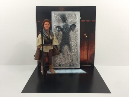 Vintage Star Wars The Return Of The Jedi Han In Carbonite custom backdrop display diorama for ikea detolf display cabinet