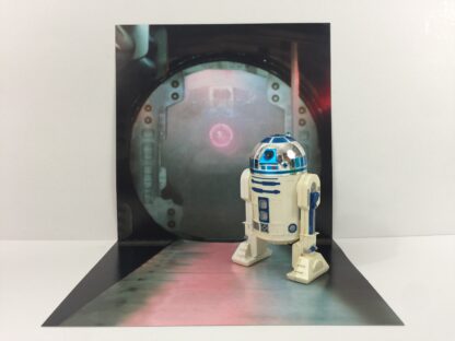 Vintage Star Wars Tantive IV Corridor custom backdrop display diorama for ikea detolf display cabinet