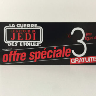 Vintage Star Wars The Return Of The Jedi French 3-Pack cardback header display