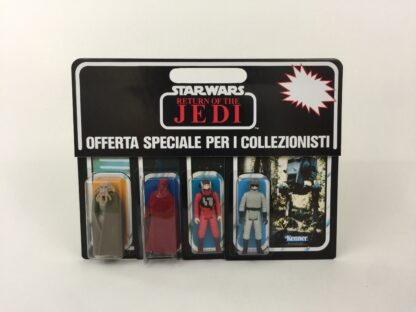 Vintage Star Wars The Return Of The Jedi Italian / English 4-Pack cardback header display